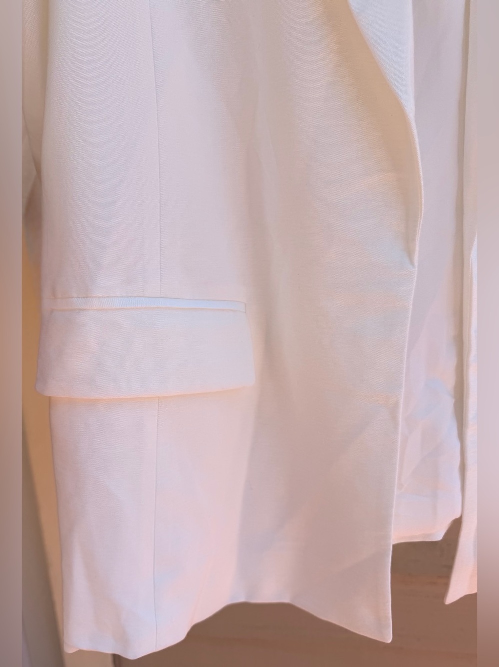 LOFT summer white Open-Front Blazer. Size L - Picture 6 of 12